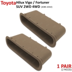 หลุมดึงประตู หลุมมือดึงในประตู ข้างซ้าย+ขวา 2 ชิ้น สีครีม สำหรับ Toyota KUN TGN Hilux Vigo Fortuner SUV 2WD 4WD ปี 2005-2014